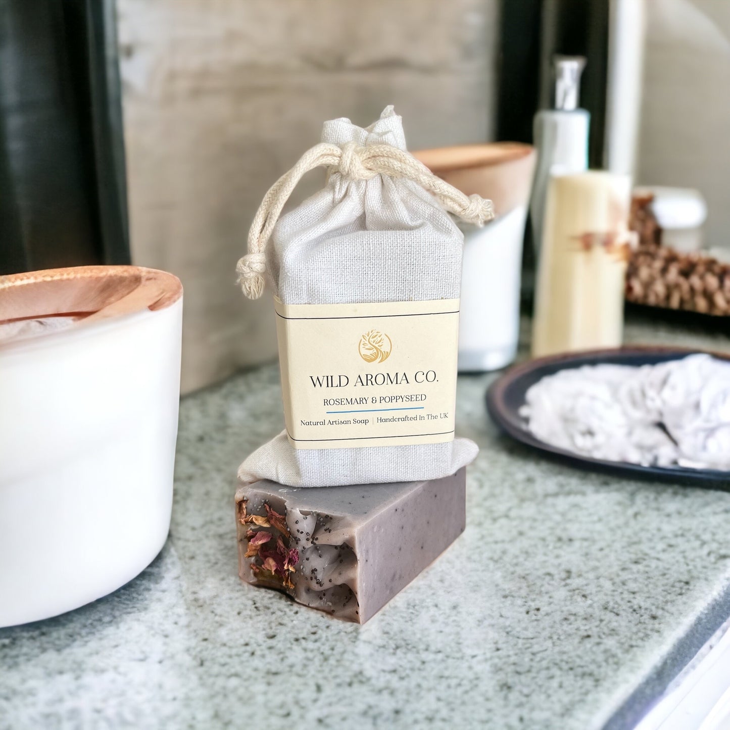 Rosemary & Poppyseed Soap | Bath & Body