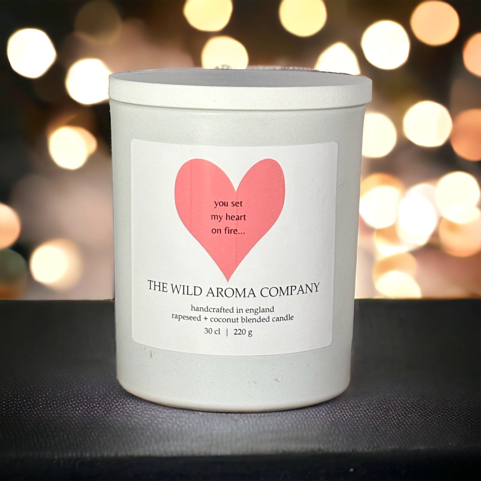 Valentine's Day Gift Heart on Fire Candle, 